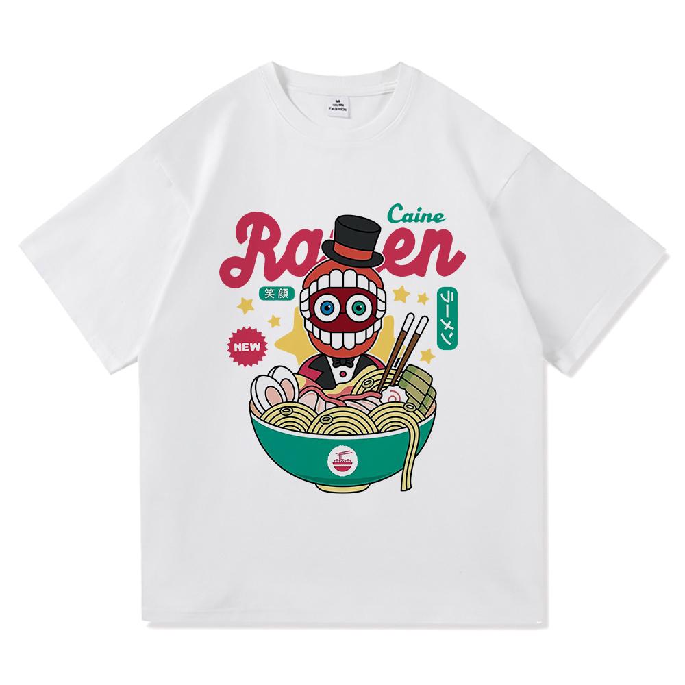 Uimitorul Circ Digital Jax Ramen Tricou Modă Bărbați Amuzant Caine Pomni Tricou Unisex Drăguț Iepure Tăiței Bumbac Tricouri