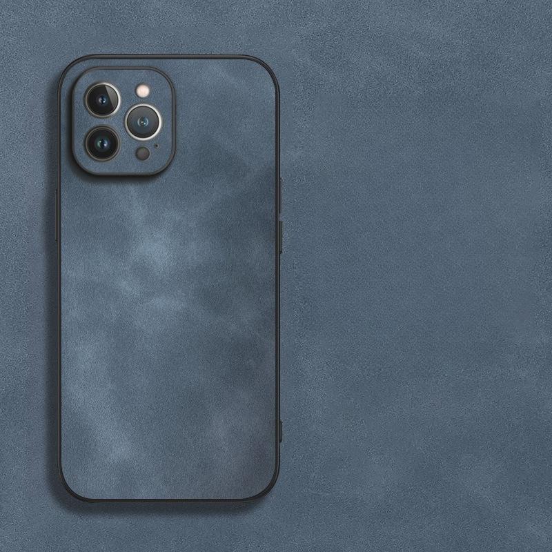 New Sheepskin Texture Leather Phone Case for iPhone, Shockproof Anti-Slip Anti-Fingerprint Protective Cover