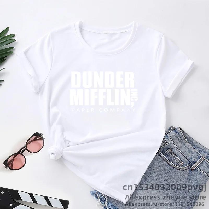 The Office Dunder Mifflin Tričko Dámské Pánské Filmové Tričko Csual Potisk Písmen Tričko Femme Unisex Streetwear