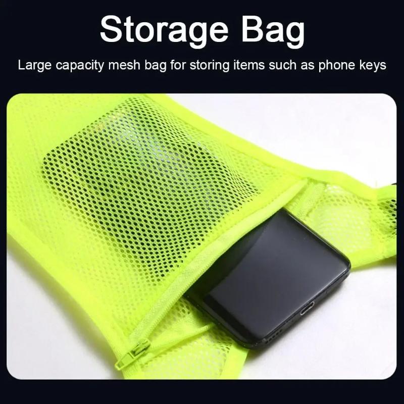 Colete de Segurança Unisex de Alta Visibilidade Leve em 4 Cores Com Bolsa de Armazenamento Para Construção Noturna Ciclismo Casaco de Trânsito Corrida Trabalho