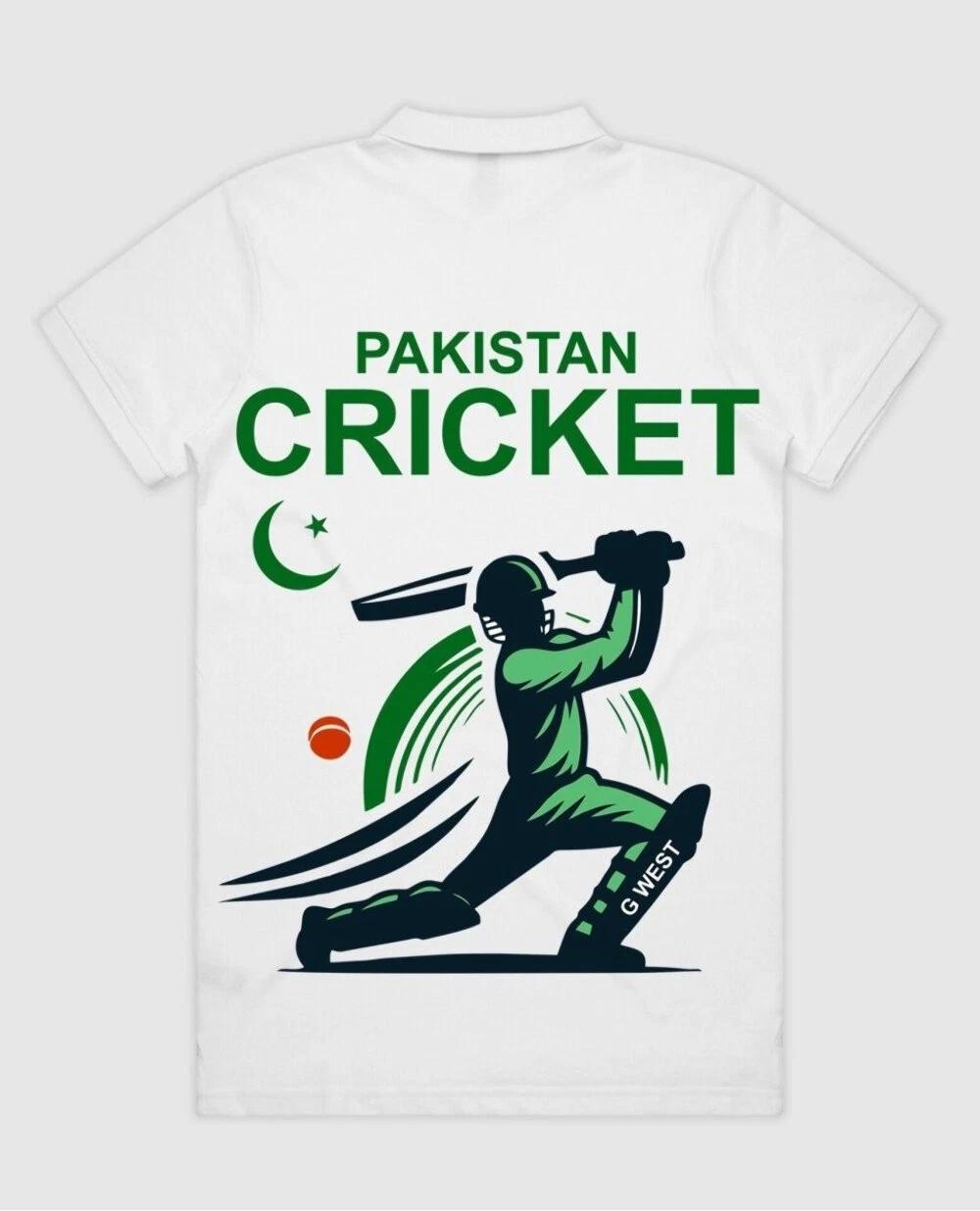 G West Pakistan Cricket Polo Oversized T-Shirt M