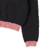BEYOND CLOSET [Womens Edition] Nomantic Handmade Patch Half-Neck Wool Knit Black