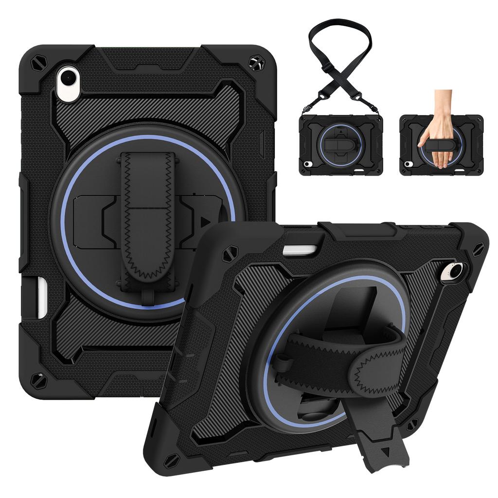 Case For Huawei MatePad 11.5 2026 2025 Tablet Heavy Duty Shockproof Protective Rotating Stand Hand Strap and Pen Holder Black