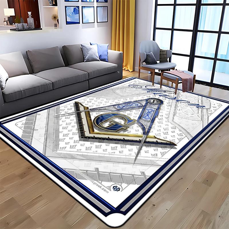 Masonic Illuminati Printed Pattern Rug Baby Play Crawl Floor Mats Living Room Carpets Decoration Fitness Pet Anti-slip Carpet