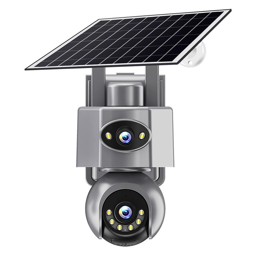 Dual Lens AOV Solar Powered Security Camera Wireless Battery Powered Network 6MP Dual Lens Solar 4G/WIFI Camera