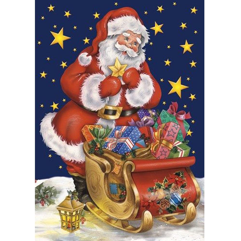 Diamond Painted Santa 5D DIY Diamond Full Circle Diamond Embroidery Snowman Mosaic Home Decoration Gift