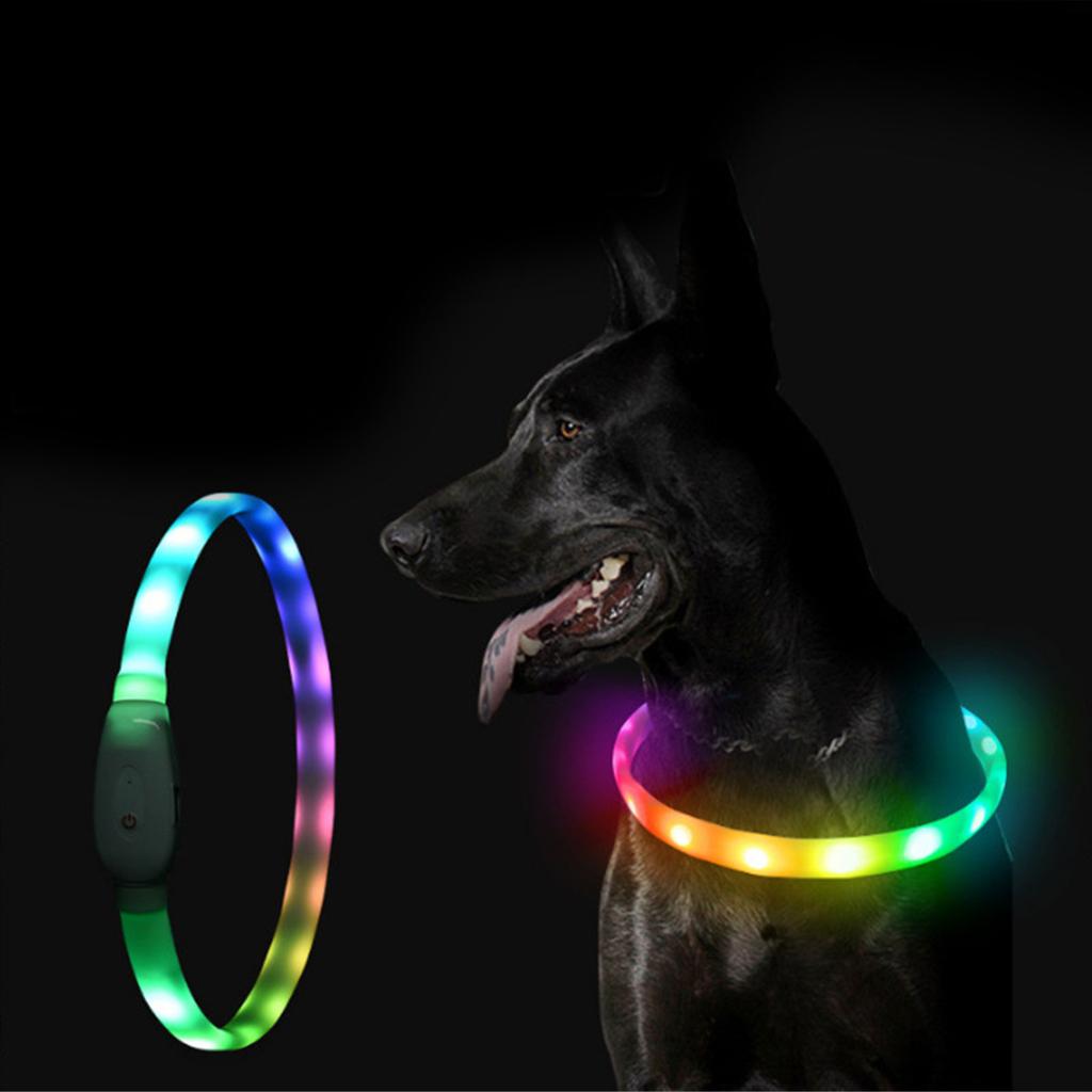 Glowing Pet Collar High Brightness LED Adjustable Light for Night Walks Pet Collar Light Accessories LED Light