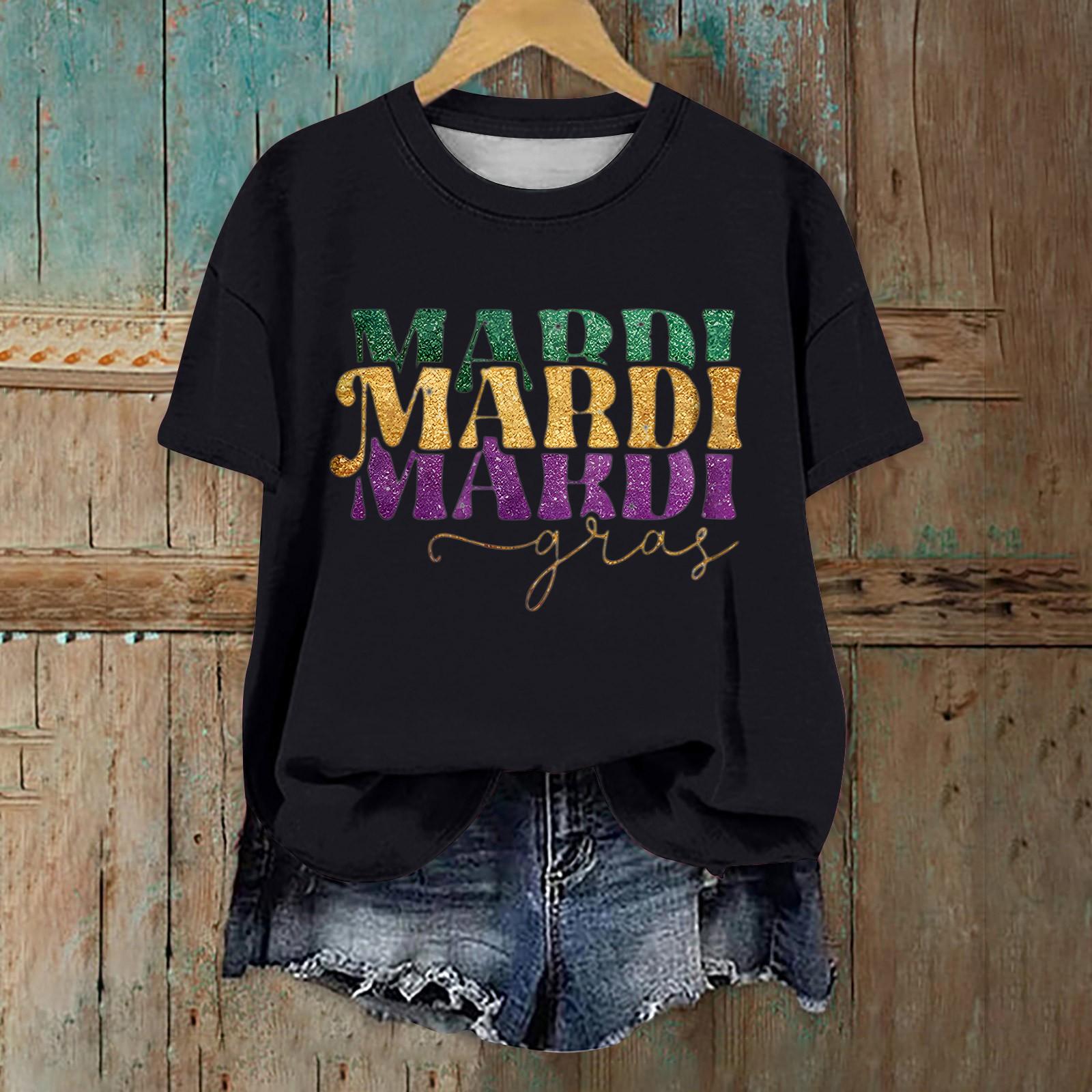 

Women s Fashion Casual Drop Shoulder Short Sleeve Printed Round Neck T-Shirt Top M чорний