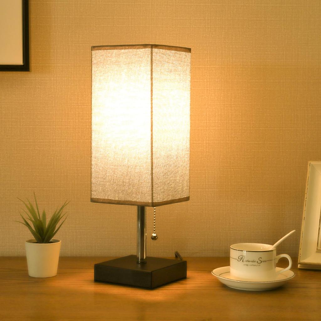 This Stylish, Japanese-style LED Desk Lamp Features a Zipper Switch for Indirect Lighting, Creating a Relaxing Atmosphere In the Living Room,