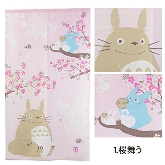 Studio Ghibli Noren Curtain Neighbor Seasons Noren with Cherry 85 X 150 Cm "My Totoro" "Four Blossoms" [IT] [DM] Size Approx. (#9842152)