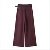 Spring 2025 Women's Wide-Leg Pleated Pants with Belt Decor