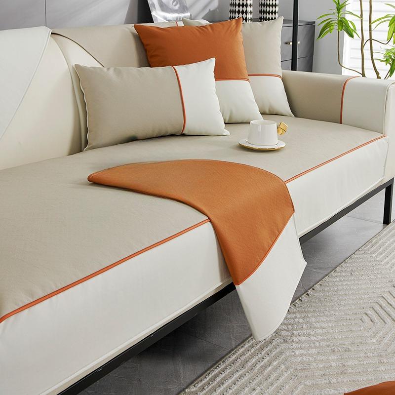 Poduszka na sofę Cztery pory roku Uniwersalna Mata antypoślizgowa Jednolity kolor Przystępny luksusowy styl Wysokiej jakości Pokrowiec na sofę Tkanina pokrowcowa