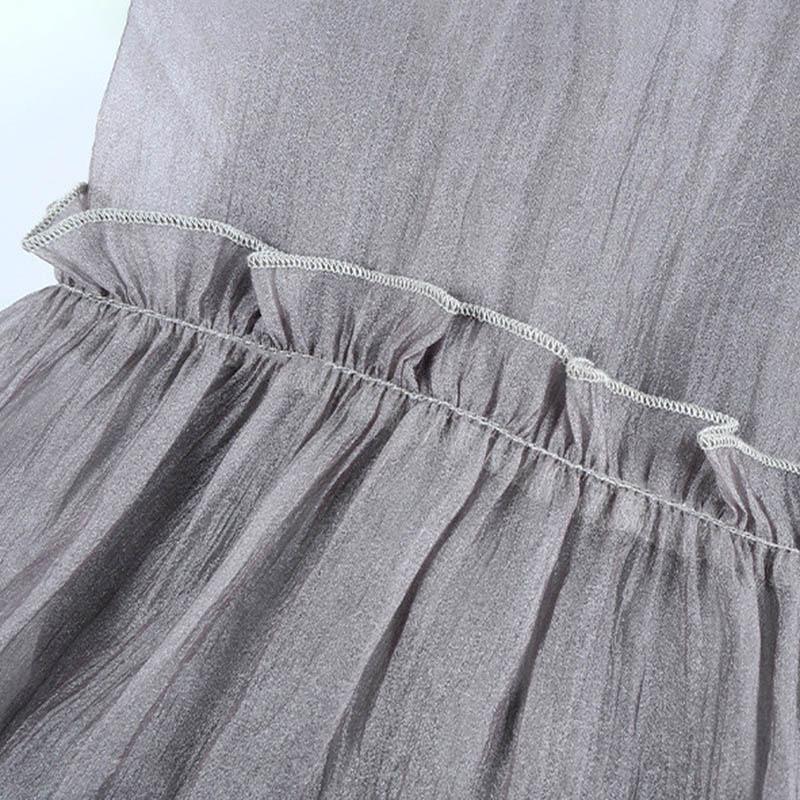 Dress Women Summer Loose Casual Peplum Short Sleeve Straight Dress Women