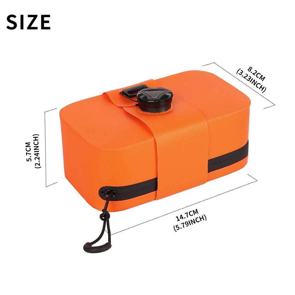 Waterproof Bicycle Saddle Bag W/ Rotating Lacing Bicycle Seat Bag Portable Cycling Seat Pack Easy Attachment for Road Bikes