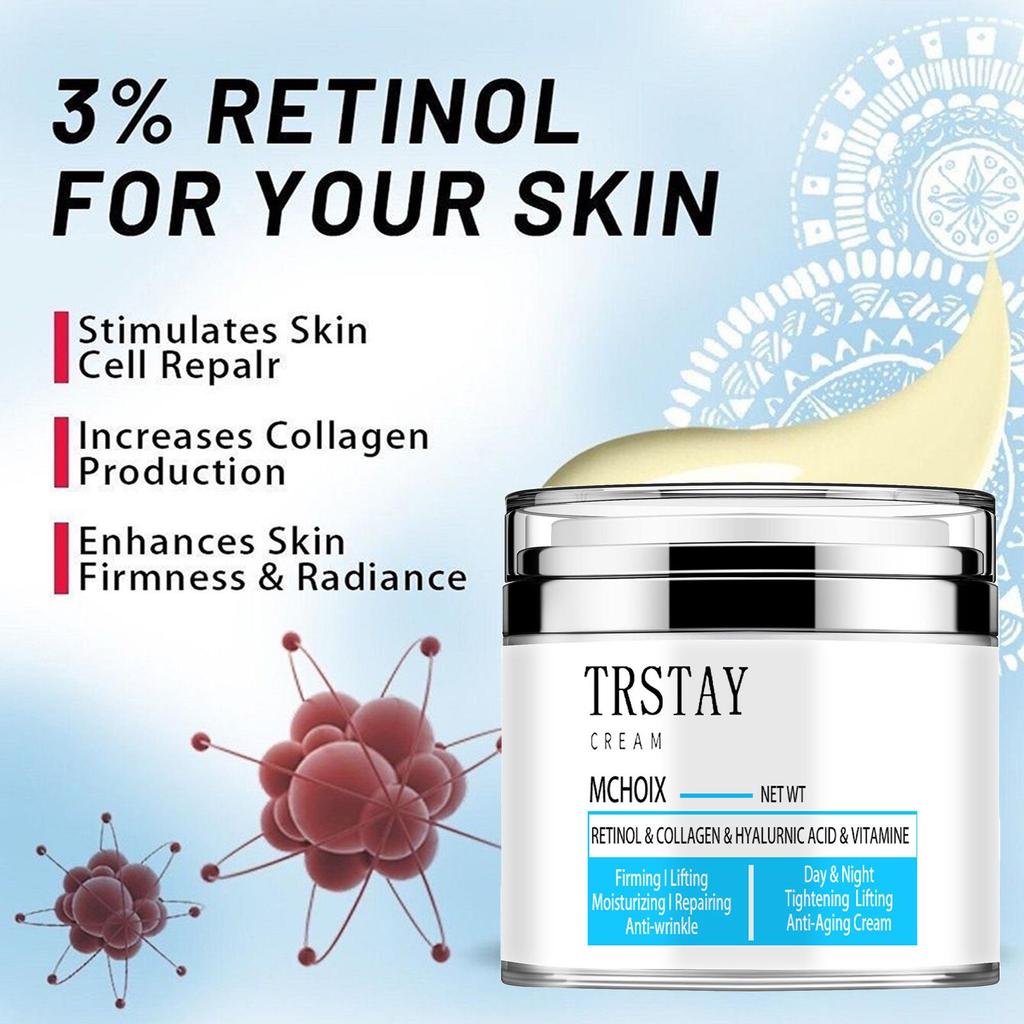 Collagen Hyaluronic Acid Vitamin E Anti Wrinkle Anti Aging Repair Face Cream