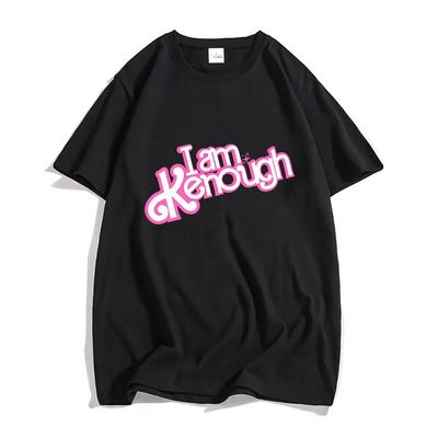 Soy Kenough Barbenheimer Rosa Fucsia Barbiee Camisetas 100% Algodón Camiseta Hombre Verano Suelta Camisetas Gráficas Ropa Casual Cuello Redondo