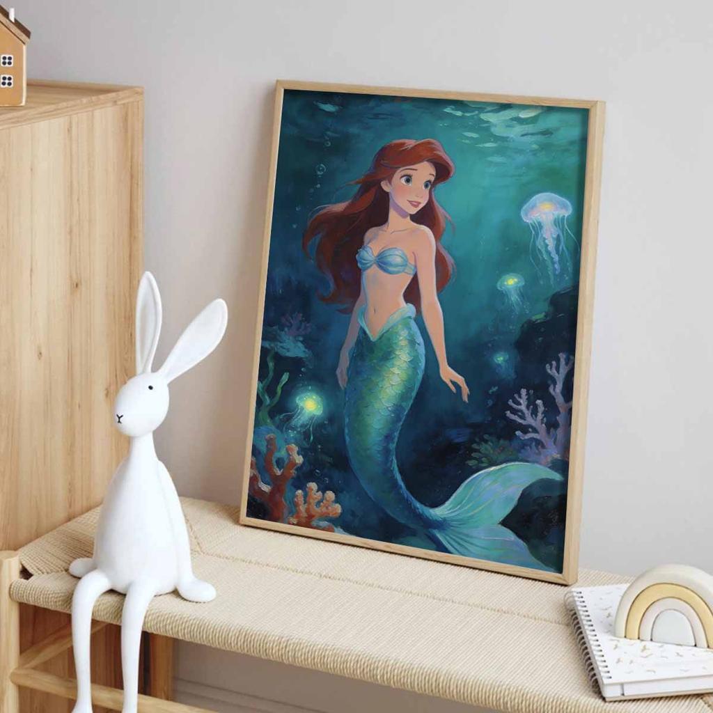 Disney The Little Mermaid Ariel Underwater Ocean Diamond Painting Art Mosaic Kit Handmade diy5D Home Decor Gift
