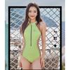 Sportful Style Sexy Zipper One-piece Triangular Swimsuit Women's Belly Cover Slimming Swimming Pool Hot Racing