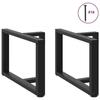 VidaXL Pieds de table basse en T, 2 pièces, noir, 70 x 25 x (42-43) cm, acier 4013036