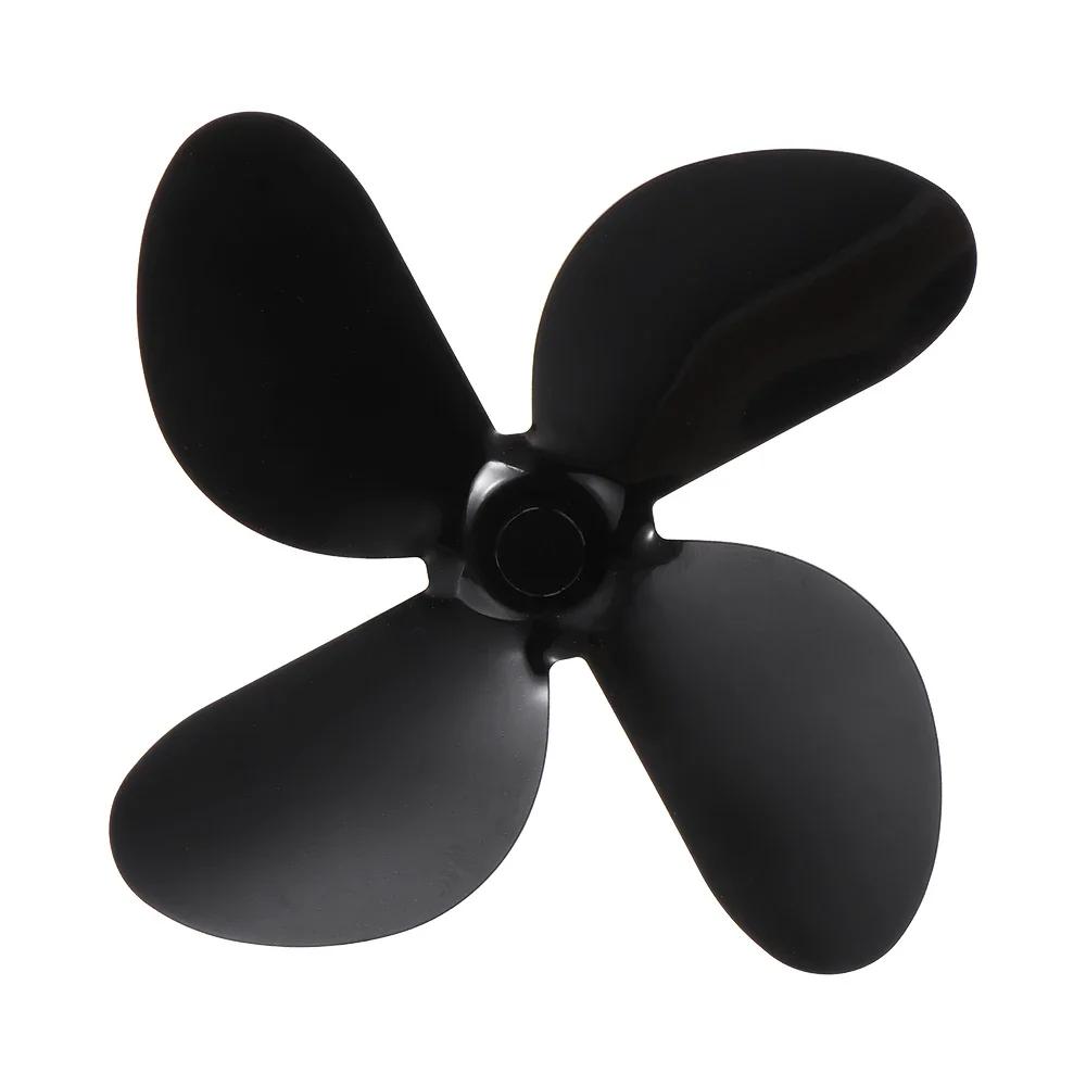 

4 Blades Wood Stove Fan Heat Power Stove Top Fan Black Fireplace Fan Wood Fireplace Fan Pellet Stove Fan Fireplace Accessories