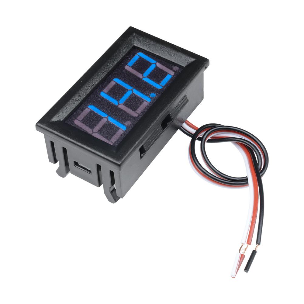 2 3 Wires 0.56 LED Digital Voltmeter Voltage Meter Car Motorcycle Volt Tester Detector DC 12V Capacity Monitor Red Green Blue