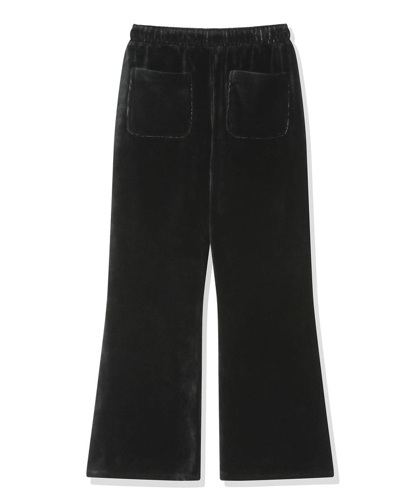 Vintril Women'S Velour Bootcut Sweatpants (Black)