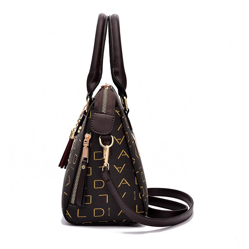 Female PU Leather Shoulder Bag  Tassel Decoration  Money Bag  Double Strap  Work Bag  Fashion