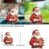 Flat Acrylic Surface Christmas Santa Car Pendant In Cartoon Style For Gift