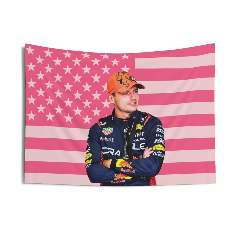 2025 New Hot Selling Lando Norris Pink American Flag Tapestry Men And Women Racing Enthusiasts Bedhead Decoration Background