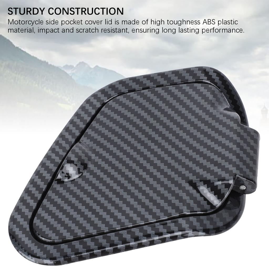 Motorbike Side Pocket Lid Motorcycle Side Pocket Cover Lid Protective Dust Resistant Easy Install for NMAX125 NMAX155 NMAX V1 V2