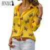 HNXC Women's Fashion Casual  Long Sleeve POLO Neck Blouses & Shirts