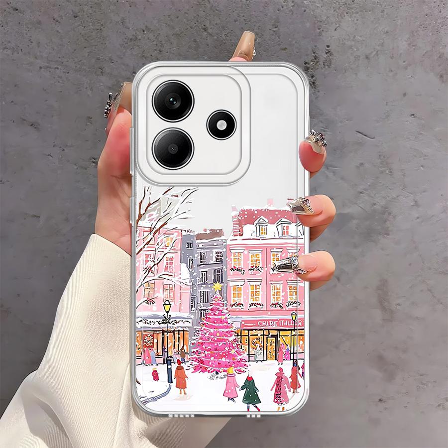 Winter Village Christmas Soft Phone Cover Case for Xiaomi Redmi Note 14 Pro Plus 9 10 14C 12S 10S Note 13 A4 12 11S 13C 11
