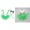 StPatricks Festival Cat Costume Dog Tulle Skirt Sequins Bowknot Headband Pet Irish Theme Dress Up Clothing Photo Outfit