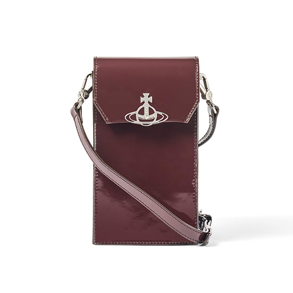 

Vivienne Westwood 58030001u L001o D408 Блискуча лакована сумка через плече з тримачем для телефону 58030001U L001O D408