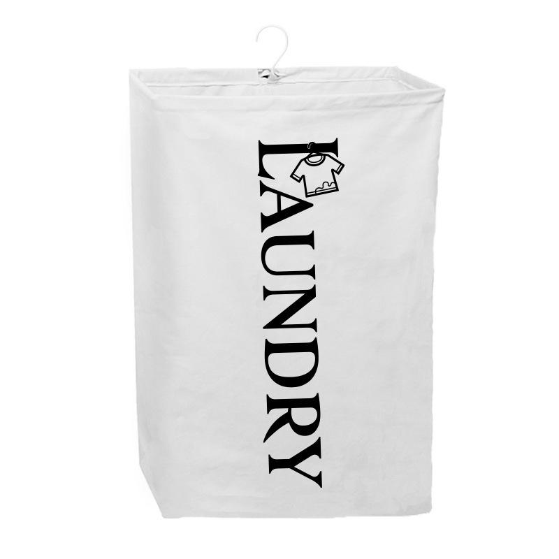 Rotatable Cotton Canvas Laundry Basket - Detachable and Washable Storage Bag