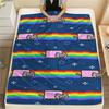 1 Stück Nyan Cat Aufdruck Flanelldecke, Hohe Qualität, Bequem für alle Jahreszeiten, Heimdekoration, Wärme und Komfort, Perfekt für Weihnachtsgeschenke 99