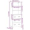 VidaXL Buffet haut Noir 69,5x34x180 cm Bois d'ingénierie 3189374