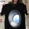 Fashion Unisexs Tshirt Optical Illusion Series Pattern Round Neck Print Plus Size Casual Short Sleeve Street Cool Popular Top