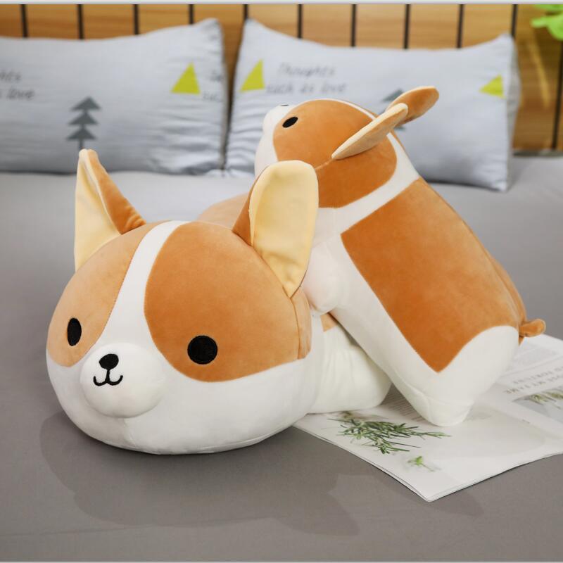 45/70/90CM Large Cute and Charming Shiba Inu Dog Plush Toy Pillow Stuffed Gentle Animal Cushion Designed for Children Girls Sleeping Doll