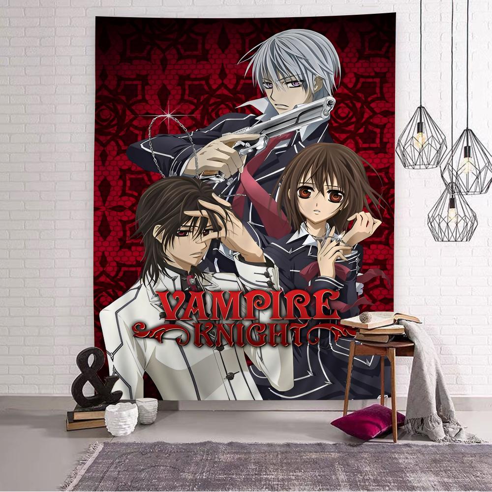 Vampire Knight Manga Cover Wall Tapestry  Gothic Vampire Romance  Shoujo Stylish Room Decor for Vampire  Romance Anime Fans