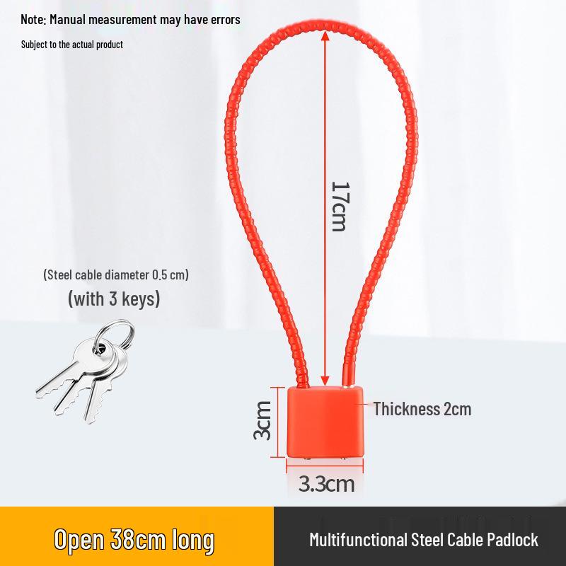 Mini-Stahldraht-Vorhängeschloss mit Schlüssel - Diebstahlsicheres kleines Schloss für Türen und Ketten