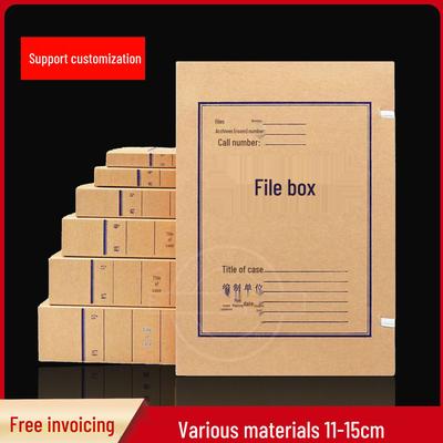 Scatola Archivio A4 in Carta Kraft Spessa per Documenti e Ricevute, Senza Acidi