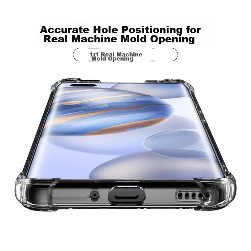 Honor 30 Pro/+ Phone Case, TPU Full Coverage Airbag Shockproof Case (With Lanyard Hole), ES-Ip9 Series, Upgraded Transparent White Versio
