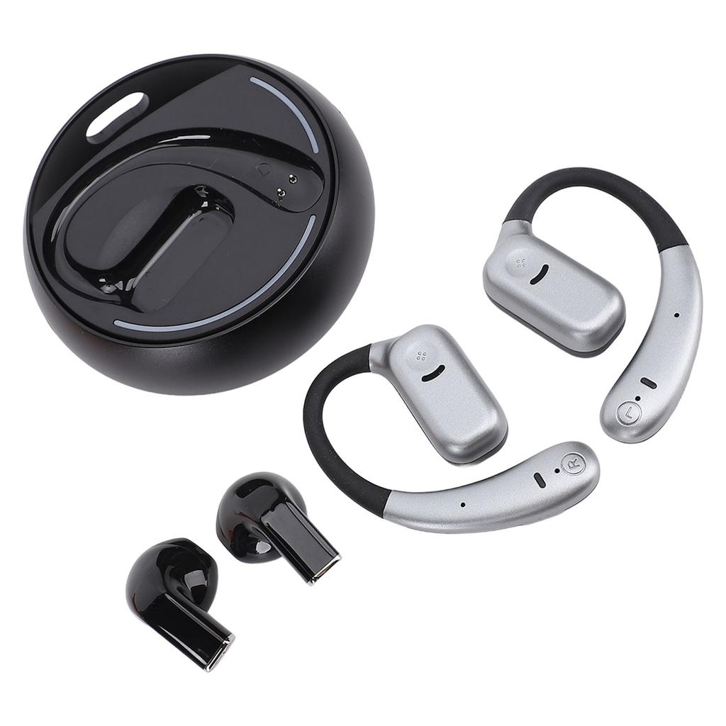 2 Pair Bluetooth Earphones AI Noise Reduction 0.06s Low Latency Long Battery Life Earhook Earphones