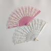 10pcs Elegant Folding Hand Fans for Women' Dance Wedding Decorations Plastic Ribs with Lace for Parties Graduation Events Decor
