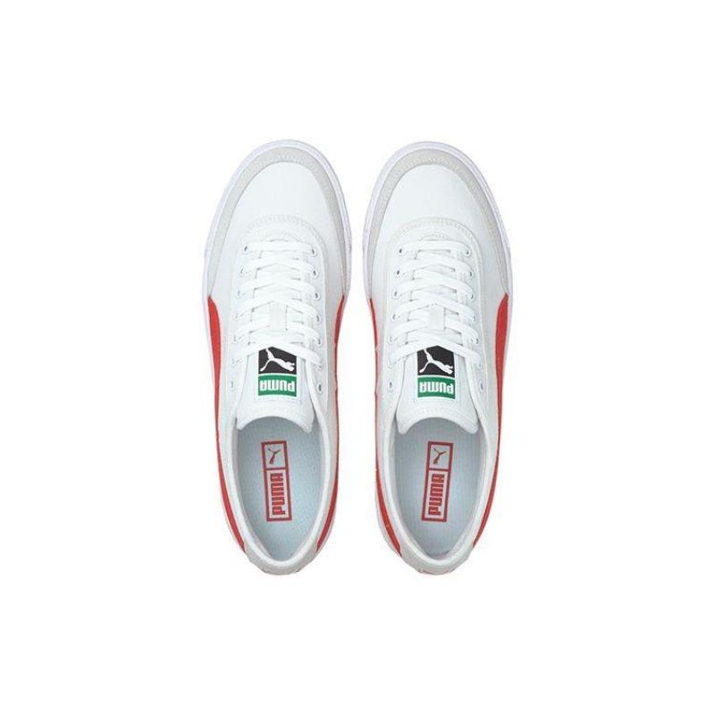 Puma Oslo Vulc CVS Casual Low Skate Shoes Unisex White Red 374978-04
