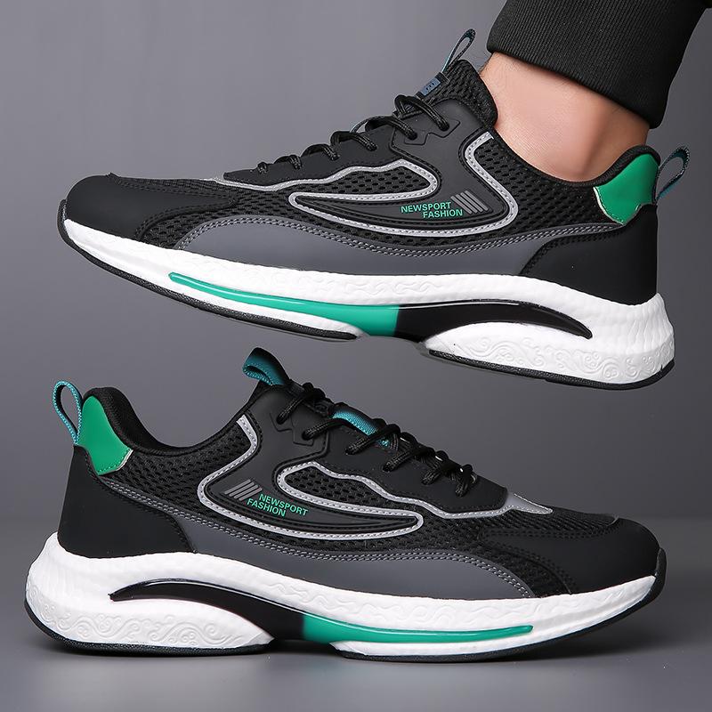 Fashion Men's Casual Breathable Mesh Sports Shoes 2025 Summer New Soft Sole Anti Slip Shock-absorbing Men's Lightweight Running Shoes
