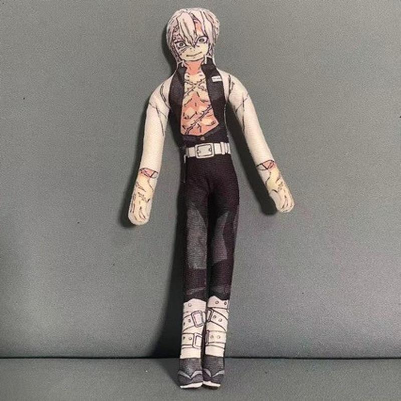 Demon Slayer Akaza Poseable Plush Doll Built-in Wire Stuffed Figure Infinite Castle Mugen Train Collectible Toy For Anime Fans Cuddly Fluffy Huggable