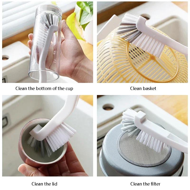 1Pcs Clean Narrow Brush Long Handle Fish Tank Straw Baby Milk Bottle Gap Glass Tube Cleaning Brush Home Kitchen Tools