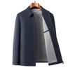 Men's Wrinkle-Resistant Lapel Jacket - Spring/Autumn Casual Business Style for Middle-Aged and Elderly